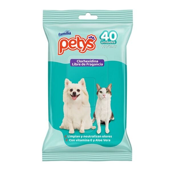 Petys Pañitos Húmedos Clorhexidina 40 Unidades
