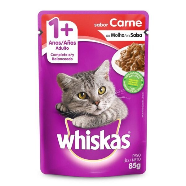 Whiskas Pouch Gato Sabor Carne 85 gr