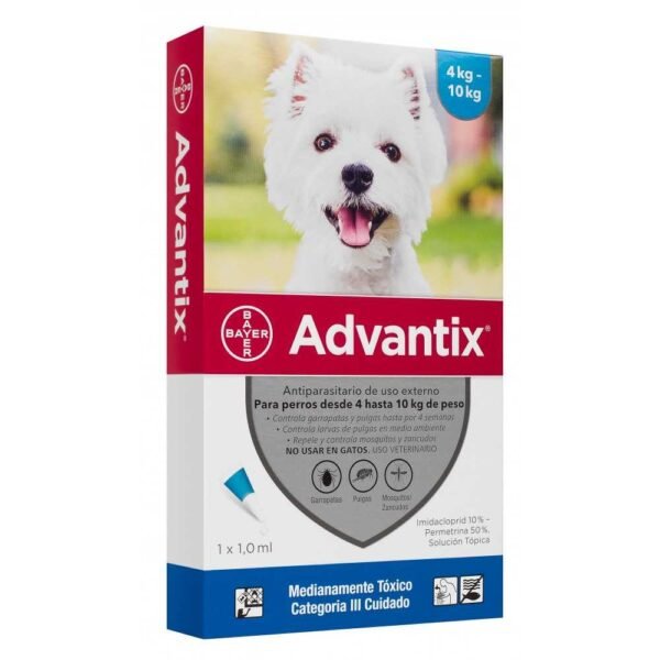 Advantix Antiparasitario para perros (de 4 a 10 Kg) Pipeta por 1 mL