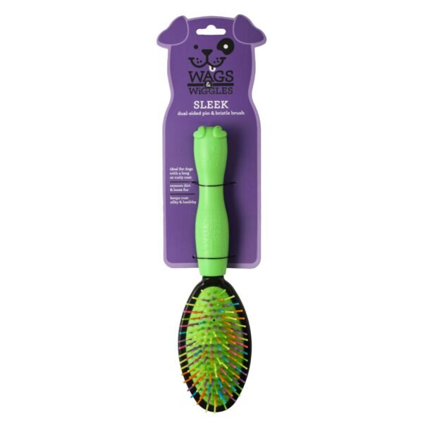 Wags & Wiggles Grooming Cepillo Doble Pelo Largo Para Perro