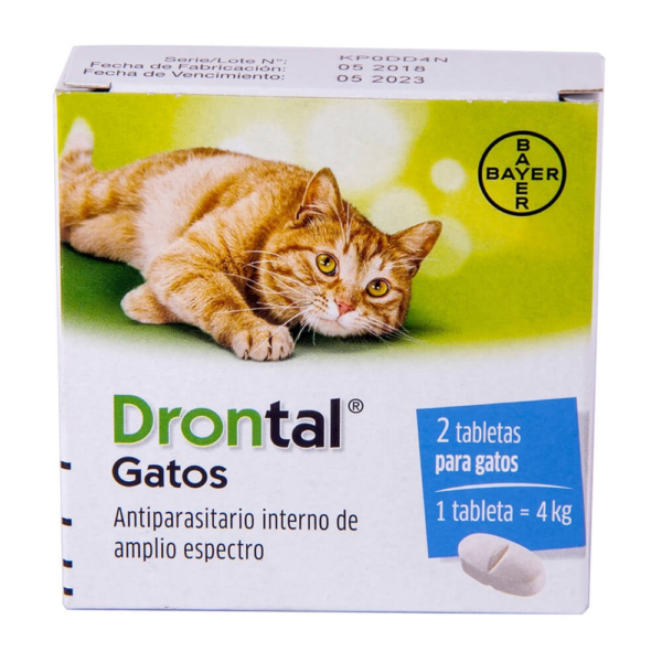 Drontal x 2 Tabletas Gatos