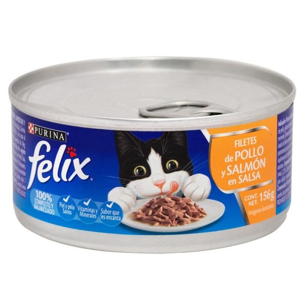 Felix Lata Filetes Pollo y Salmón en Salsa 156 gr
