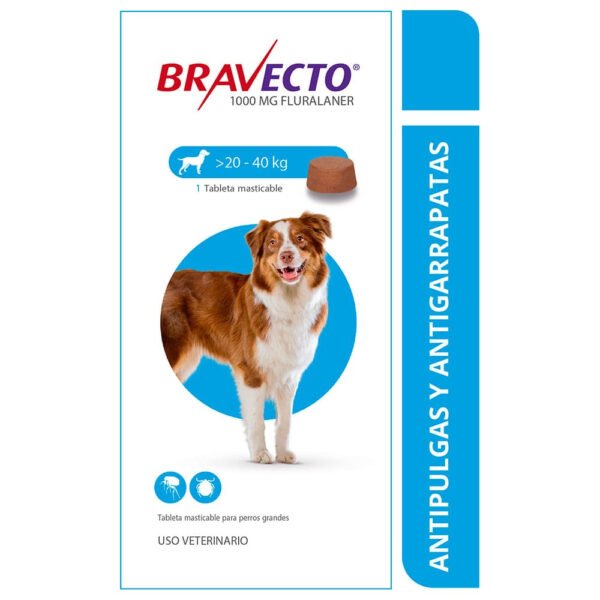 Bravecto Perros 1000 Mg 1 Tab / 20Kg - 40Kg