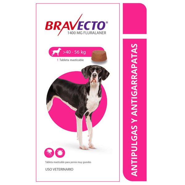 Bravecto Perros 1400 Mg 1 Tab / 40Kg - 56Kg
