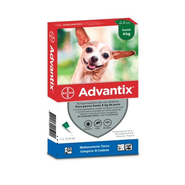 Advantix Antiparasitario para perros (de 0 a 4 Kg) Pipeta por 0.4 ml