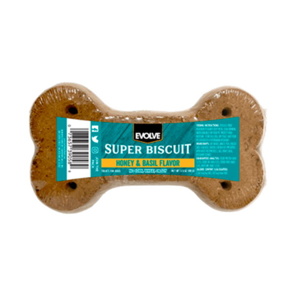Evolve Perro Snack Galleta Hueso Sabor Miel & Albahaca 99 Gr