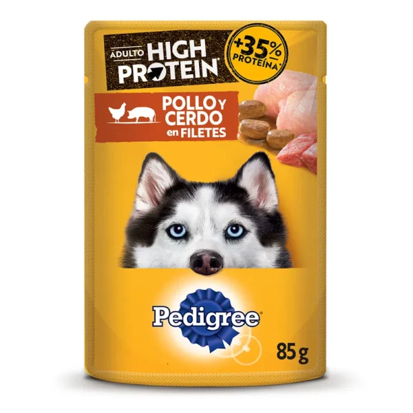 Pedigree Pouch High Protein Pollo y Cerdo 85 gr