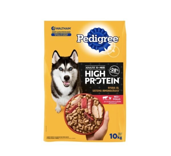 Pedigree High Protein Sabor Res y Pollo 10 kg