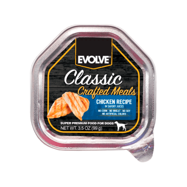 Evolve Perros Bandeja Sabor Pollo 99 gr