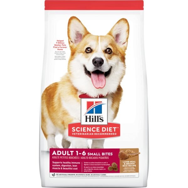 Hills Science Diet Perro Adulto Small Bites Sabor Cordero y Arroz Integral 15.5 lb