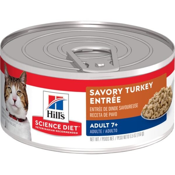 Hills Science Diet Gato 7+ Lata Savory Turkey Entrée 5.5 oz