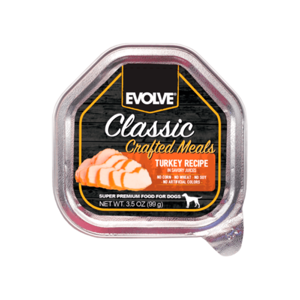 Evolve Perros Bandeja Sabor Pavo 99 gr
