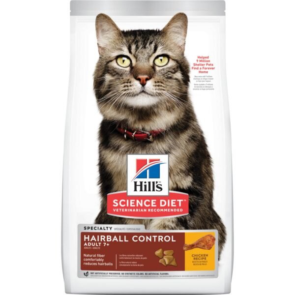 Hills Science Diet Gato Hairball Control +7 Sabor Pollo 3.5 lb