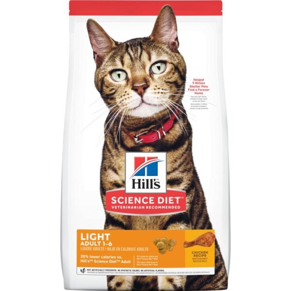Hills Science Diet Gato Adulto Light Sabor Pollo 16 lb