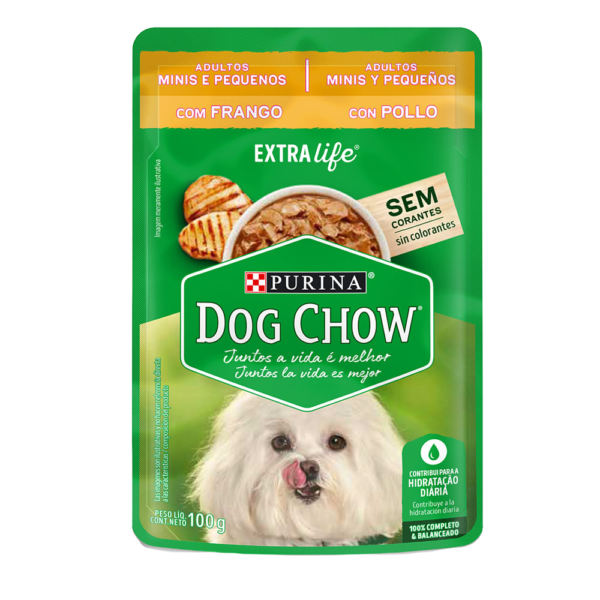 Dog Chow Pouch Adultos Minis y Pequeños Pollo 100 gr