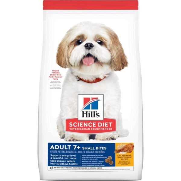 Hills Science Diet Perro Adulto 7+ Small Bites Sabor Pollo, Cebada y Arroz 15 lb