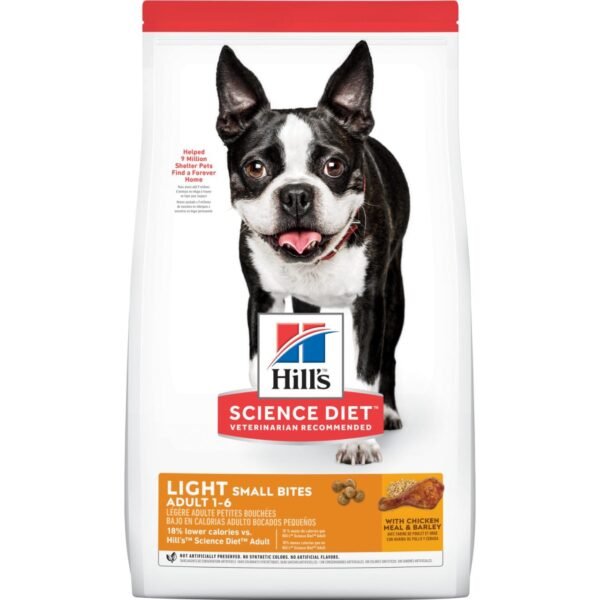Hills Science Diet Perro Adulto Light Small Bites Sabor Pollo y Cebada 5 lb