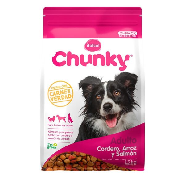 Chunky Perro Adulto Sabor Cordero, Arroz y Salmón 12 kg