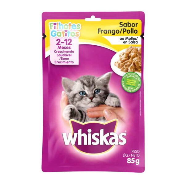Whiskas Pouch Gatito Sabor Pollo 85 gr
