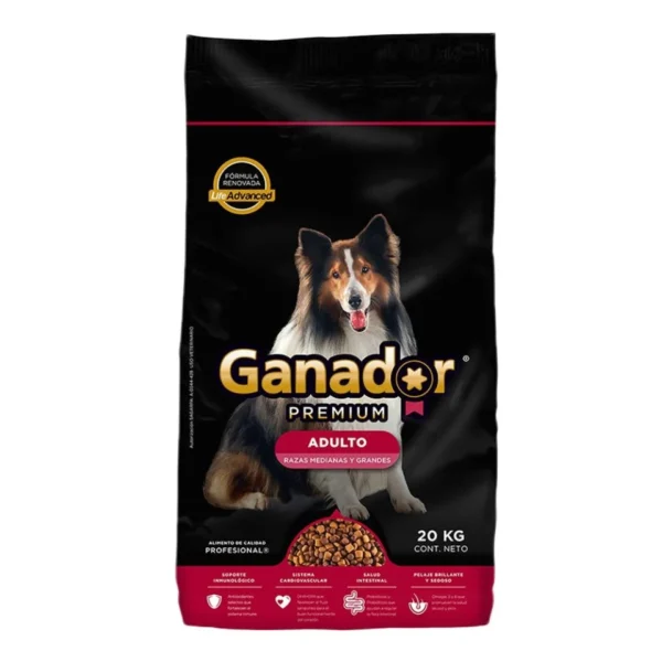 Ganador Premium Adulto Raza Mediana y Grande 20 kg