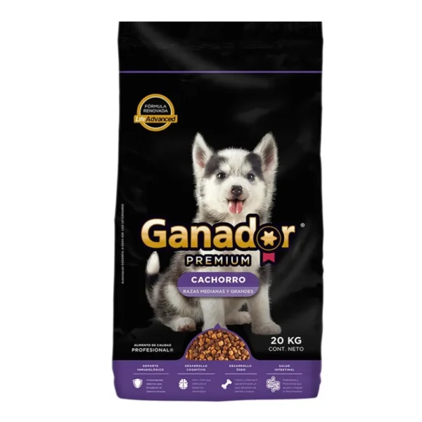 Ganador Premium Cachorro Raza Mediana y Grande 20 kg
