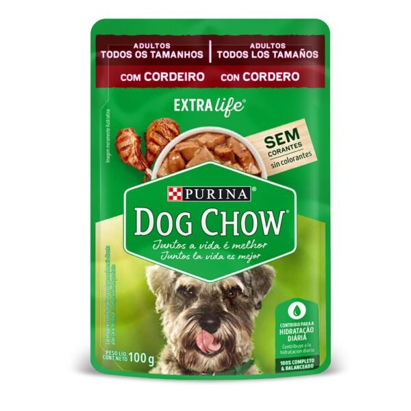 Dog Chow Pouch Todos Los Tamaños Cordero 100 gr
