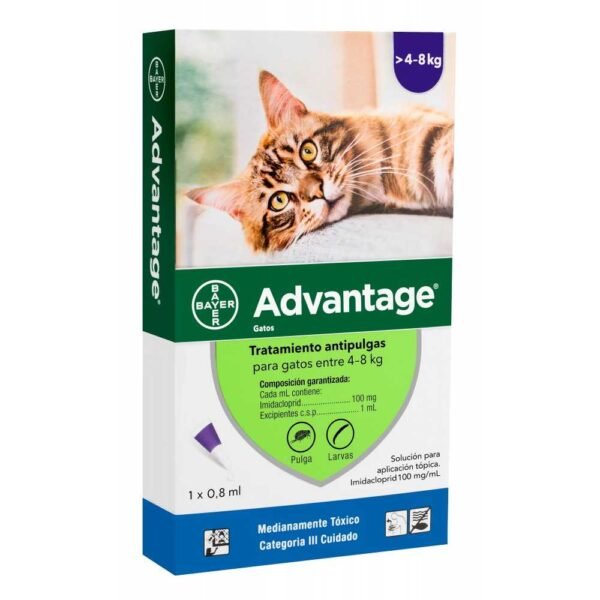 Advantage Antipulgas para gatos (de 4 a 8 Kg) Pipeta por 0.8 ml