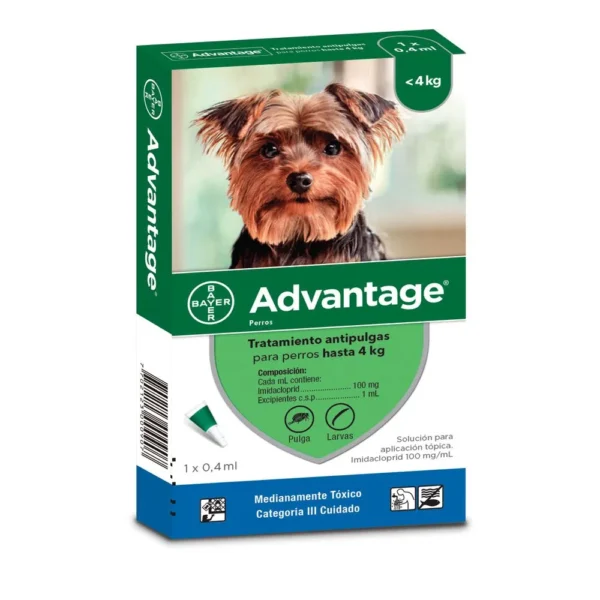 Advantage Antipulgas para perros (de 0 a 4 Kg) Pipeta por 0.4 ml
