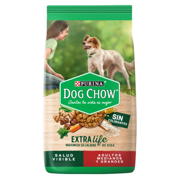 Dog Chow Sin Colorantes Adulto Mediano y Grande 22.7 kg