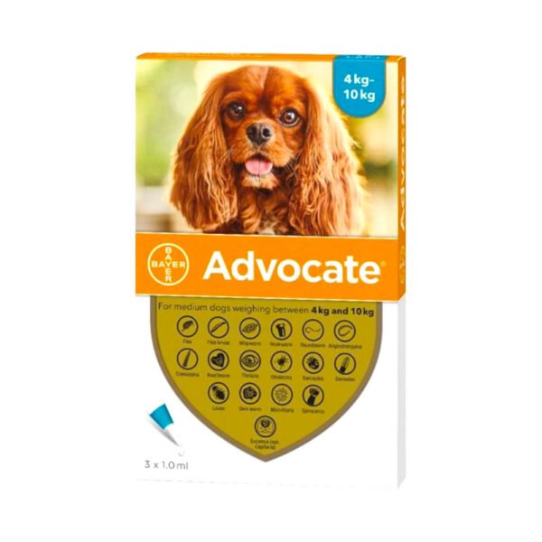 Advocate Antiparasitario Pipeta De 1.0 ml Para Perro De 4-10 Kg