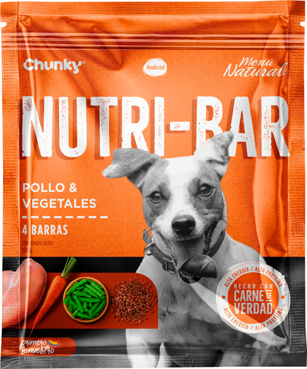 Chunky Perros Nutri-Bar Pollo y Vegetales 150 gr