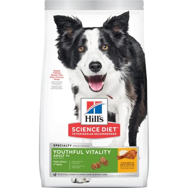 Hills Science Diet Perro Adulto 7+ Youthful Vitality Sabor Pollo y Arroz 12.5 lb