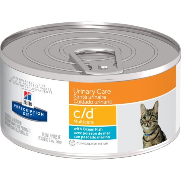 Hills Prescription Diet Gato Lata Cuidado Urinario c/d Multicare Pescado Marino 156 Gr