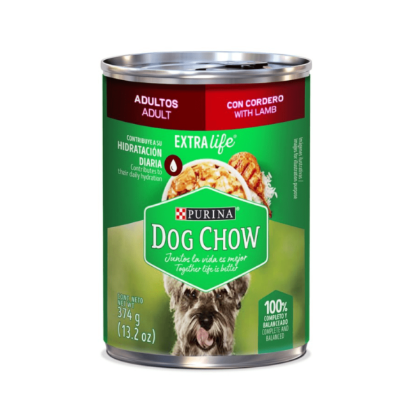 Dog Chow Cordero y Arroz Lata 374 gr