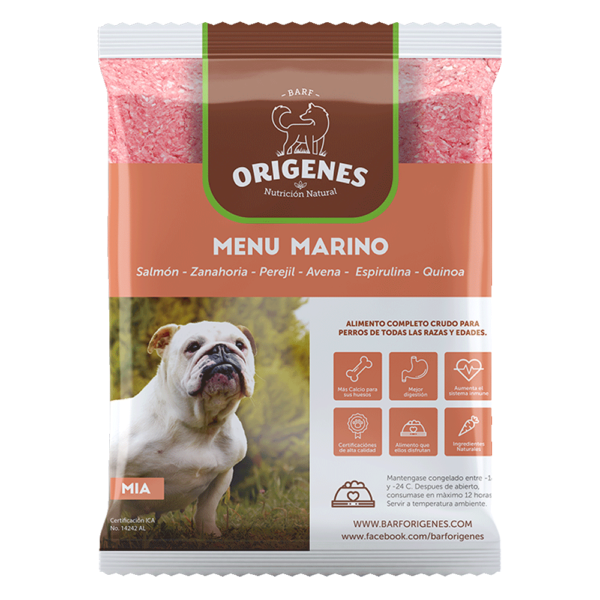 Orígenes Menú Marino Perro Salmón 500 gr