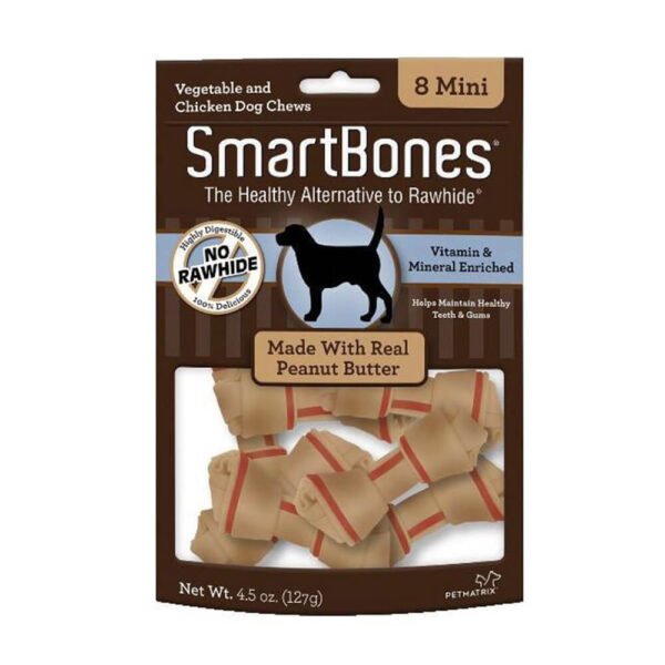 Smartbones Mantequilla De Maní Mini X 8 Unidades