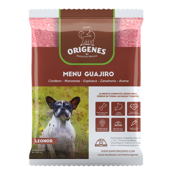 Orígenes Menú Guajiro Perros  500 Gr