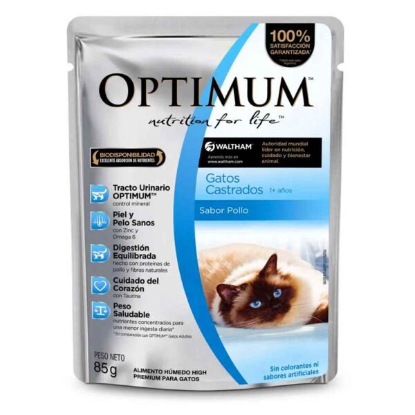 Optimum Gato Castrado Sobre Sabor Pollo 85 gr